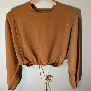 Orange shirt with lace